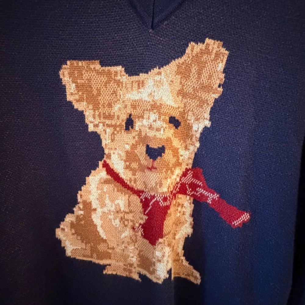 Yorkshire Terrier Dog Knit Sweater, Large, Jones New York - Picture 5 of 7